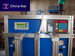 Oil filter leak tester with programmable logic controller (PLC)