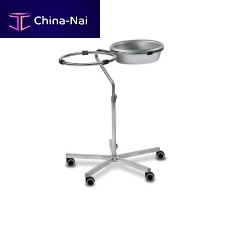 Double bin surgical bowl stand SBSA/2 trolley-mountedstainless steel