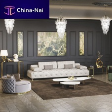 Modular sofa STELLAR CAPITONNEcontemporaryleatherwhite