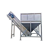 Reception hopper for the food industrywith belt conveyor
