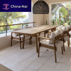 Contemporary dining table Pomalo teakteak baserectangular