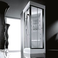 Corner hydromassage cabin ACQUAZZURRA 80
