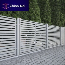 Perforated sheet metal fencing MODERNlouveredwire meshwith bars