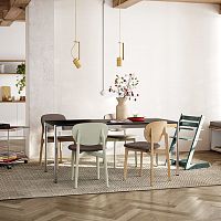 Contemporary dining table USM HallerMDFmetal baserectangular