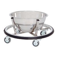 Trolley-mounted surgical basin stand 25120stainless steel
