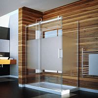 Glass shower cubicle FLOW: CPL408with sliding doorrectangular