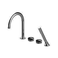 Double-handle bathtub mixer tap E-11569deck mountedchromed metalbathroom