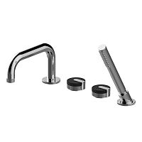 Double-handle bathtub mixer tap E-11559deck mountedchromed metalbathroom
