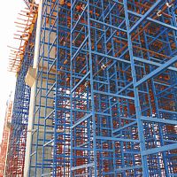 Fixed scaffolding tower H-TOWERfacademodular