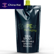 Biological products packaging pouch PE spouted