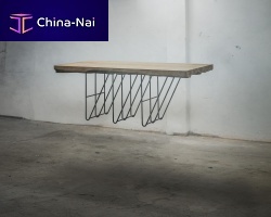 Contemporary table steelsteel baserectangular