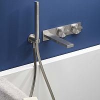 Double-handle bathtub mixer tap PR50EB102wall-mountedstainless steelbathroom