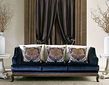 Traditional sofa THAIS S 413fabricbluegreen