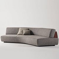 Semicircular sofa Mistral contemporaryfabricleather
