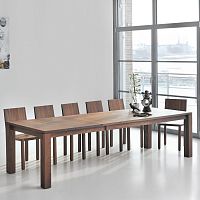 Extending table LIVING BUTTERFLYcontemporaryoakwalnut