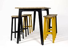 Contemporary high bar table FOLDwoodensteellaminate