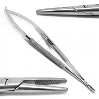 Surgical needle holder TI-03-2009Castroviejotungsten carbidedisposable
