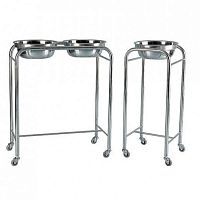Double bin surgical basin stand SW-WBS01trolley-mountedstainless steel