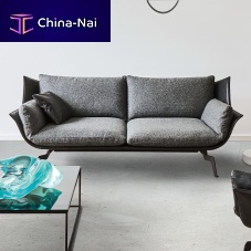 Contemporary sofa LOFTfabricleathergray