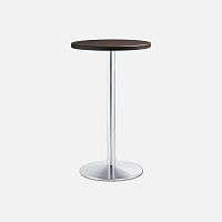 Contemporary high bar table TONDA woodenstainless steel baseepoxy base