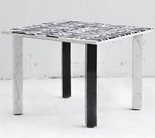 Contemporary table DIVINAmarblemarble basesquare