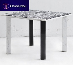 Contemporary table DIVINAmarblemarble basesquare