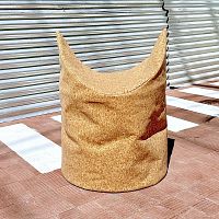 Minimalist design stool AMORPHleathercorkhandmade