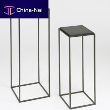 Contemporary pedestal KARUSAwoodensteelglass
