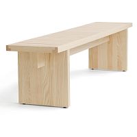 Contemporary bench PRINSESSANoakashwithout backrest
