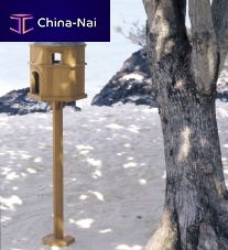 Teak birdhouse COLOMBIERwith post