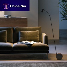 Floor-standing lamp CHIOCCIOLA 09metalwalnutcontemporary