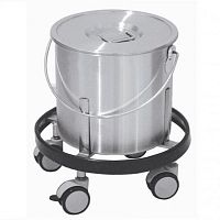 Trolley-mounted surgical basin stand YIBTECH AKHstainless steel