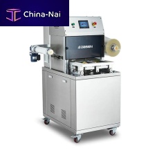 Vacuum tray sealing machine DQ320L with modified atmosphere packaging