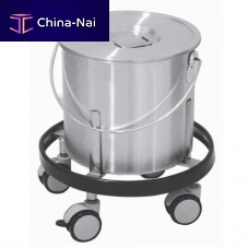 Trolley-mounted surgical basin stand YIBTECH AKHstainless steel