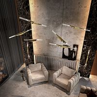 Pendant lamp METIERbrassglasscontemporary