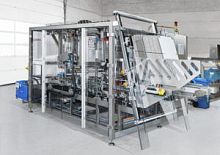 Wrap-around case packer automaticfor cardboard boxessachet