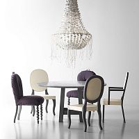 Contemporary table CANOVAoakzincsolid wood base