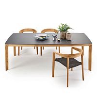 Contemporary dining table LODGEteakceramicrectangular