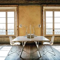 Contemporary table PEGASO SOLIDcompositealuminum baserectangular