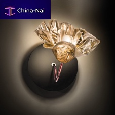Contemporary wall light LAFLEUR indoorcoppervelvet