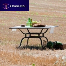 Traditional table Toscana galvanized ironiron basesquare