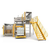 High level infeed palletizer roboticcasetray