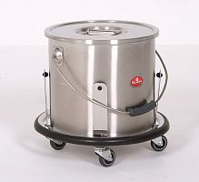 Trolley-mounted surgical basin stand AD-146.B1 stainless steel
