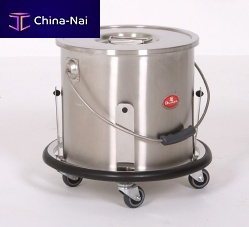 Trolley-mounted surgical basin stand AD-146.B1 stainless steel