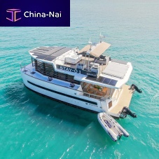 Catamaran houseboat STAY-outboarddieselsolar powered