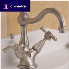 Double-handle washbasin mixer tap 3601countertopmetalbathroom