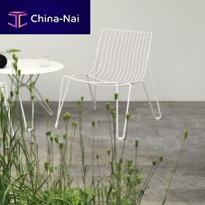Contemporary fireside chair TIO wirestackableblack