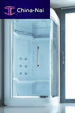 Corner hydromassage cabin DADAglasstempered