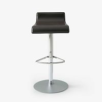Contemporary bar stool PAMbeechPMMAchromed metal base