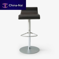 Contemporary bar stool PAMbeechPMMAchromed metal base